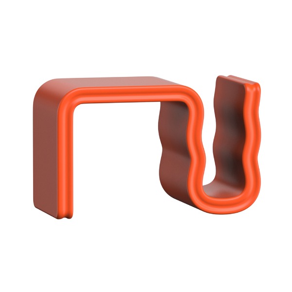 CONNECTORIAL Wave Side Table - Orange